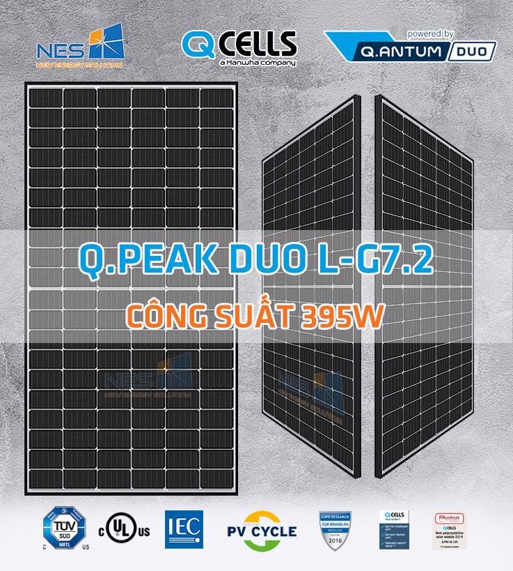 Tấm pin năng lượng mặt trời Qcells QPeak Duo LG5.2 395